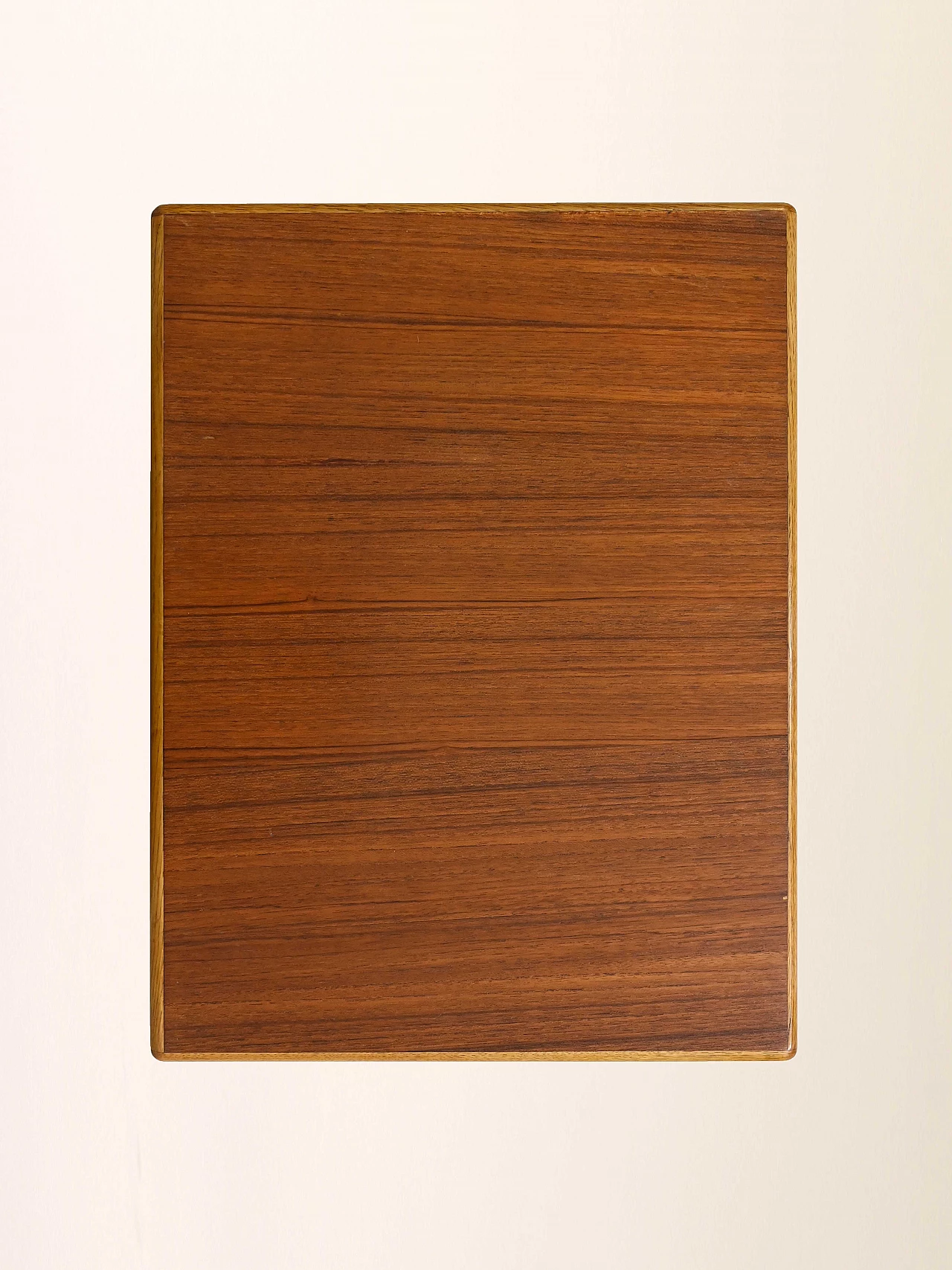 Swedish teak and oak bedside table with drawer and double shelf, 1960s 9