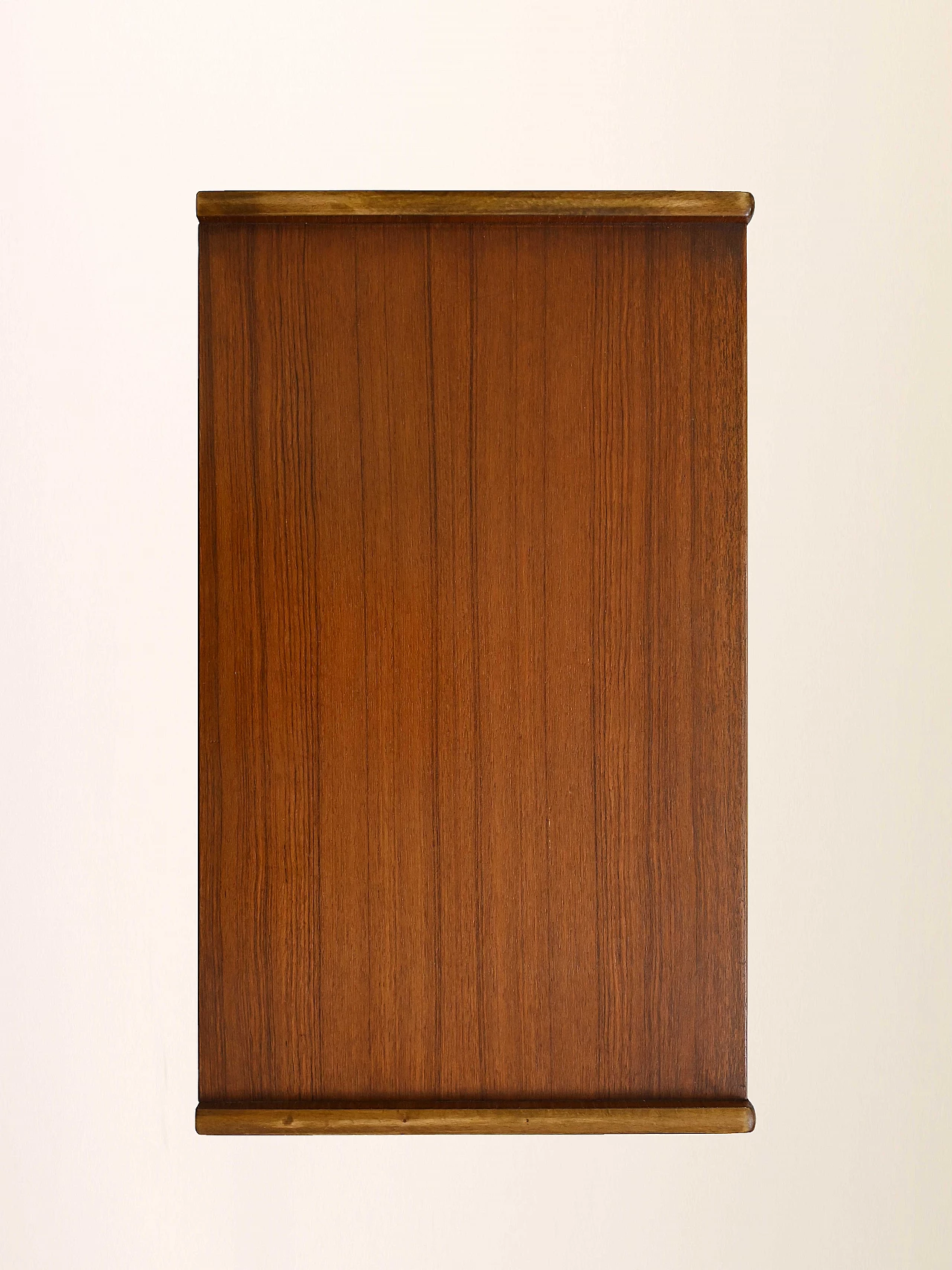 Scandinavian teak and birch bedside table with two drawers, 1960s 9