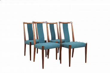 4 Danish solid teak dining chairs, 1960s