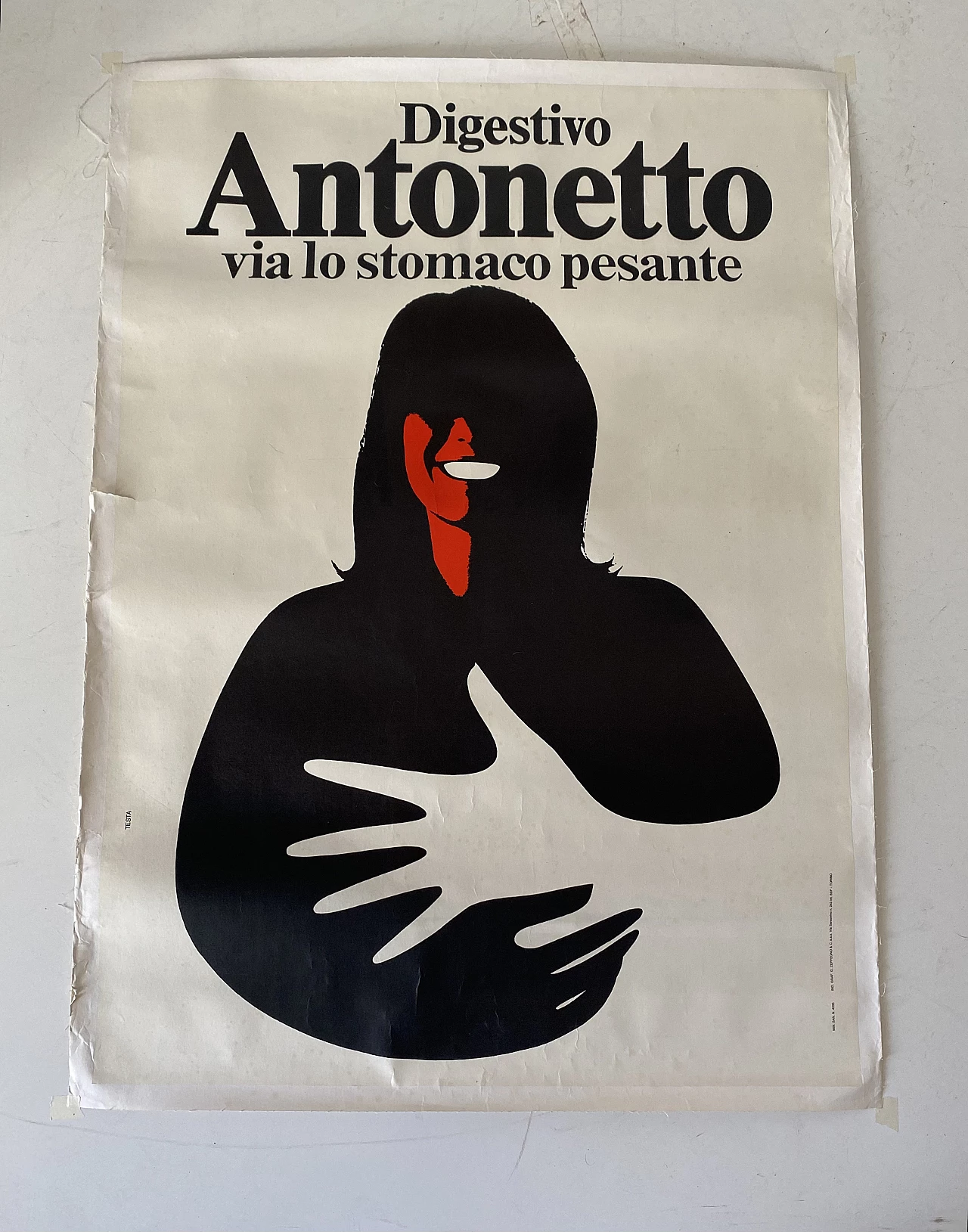 Manifesto pubblicitario Digestivo Antonetto, anni '70 1