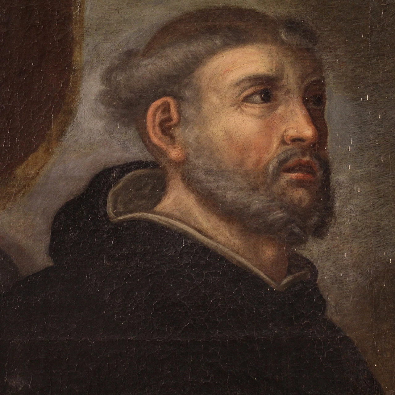 Delivery of the rosary to Saint Dominic of Guzmán, oil painting on canvas, 17th century 11