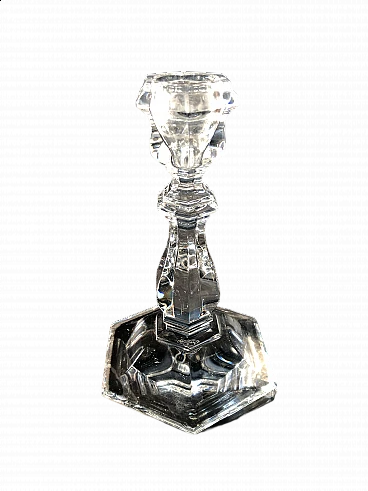 Crystal candle holder by Baccarat, 1980s