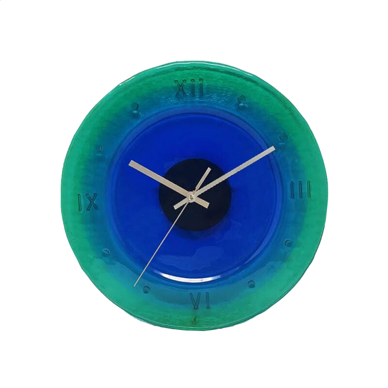 Murano glass wall clock by Ca' dei Vetrai, 1960s 9