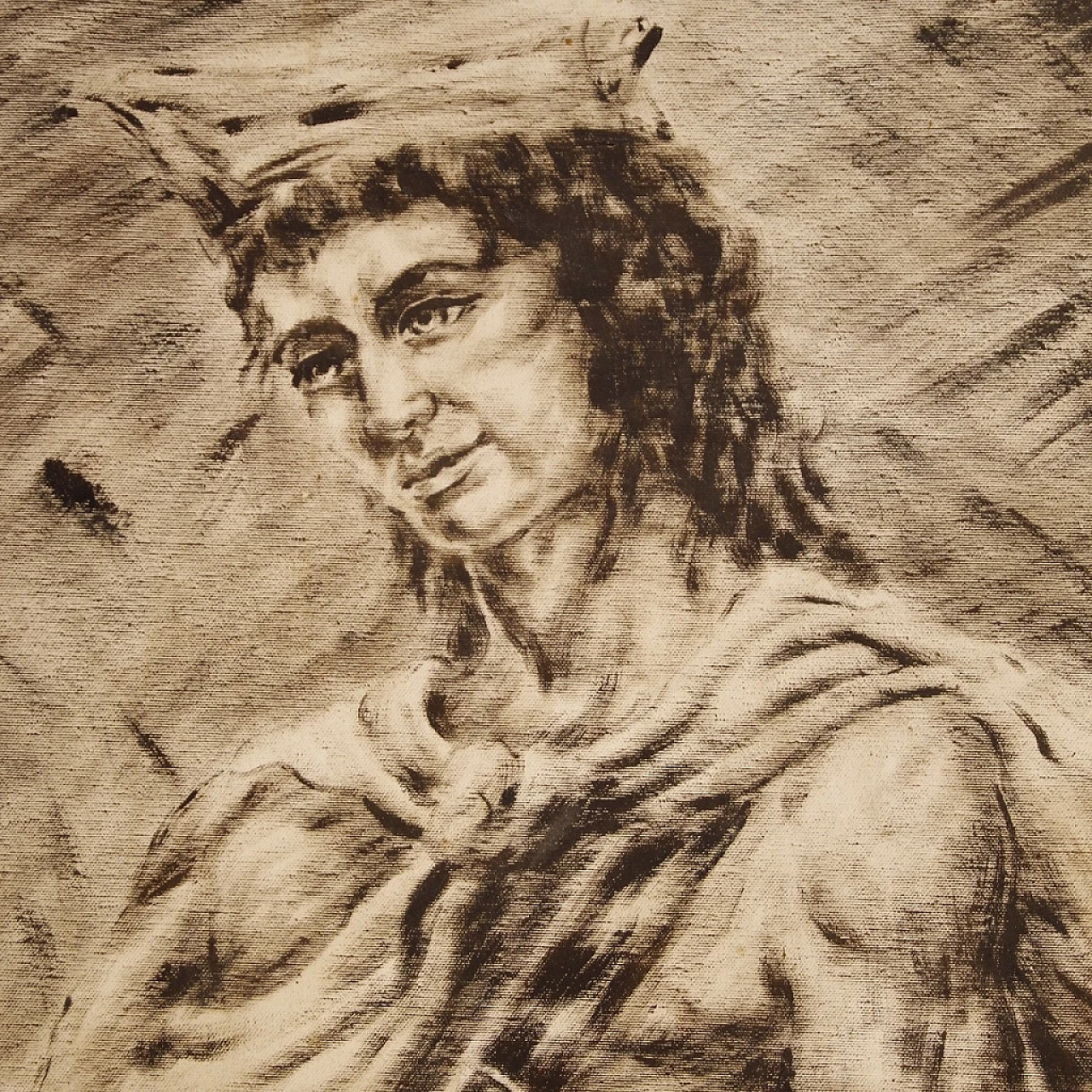 C. Vittorini, Allegory of the judgment of war soldiers, mixed media painting on canvas, 1980s 12