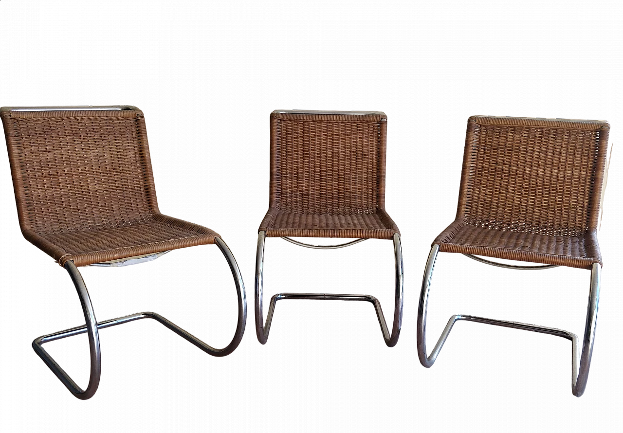 3 MR10 chairs by Ludwig Mies van der Rohe for Thonet, 1960s 8
