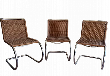 3 MR10 chairs by Ludwig Mies van der Rohe for Thonet, 1960s
