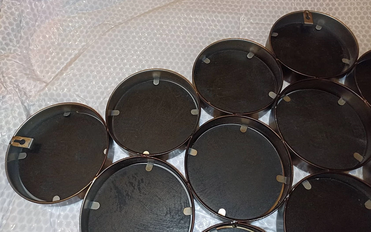 Specchio da parete romboidale in metallo anticato 2