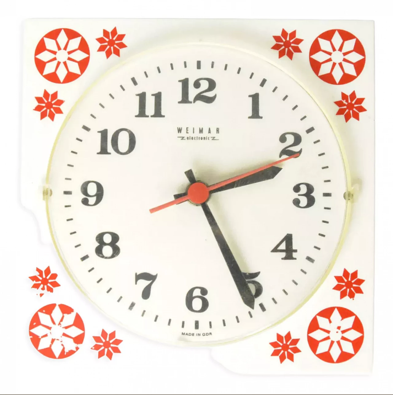 Plastic wall clock by Weimar, 1970s 1