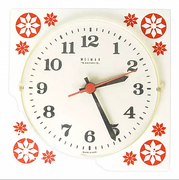 Plastic wall clock by Weimar, 1970s