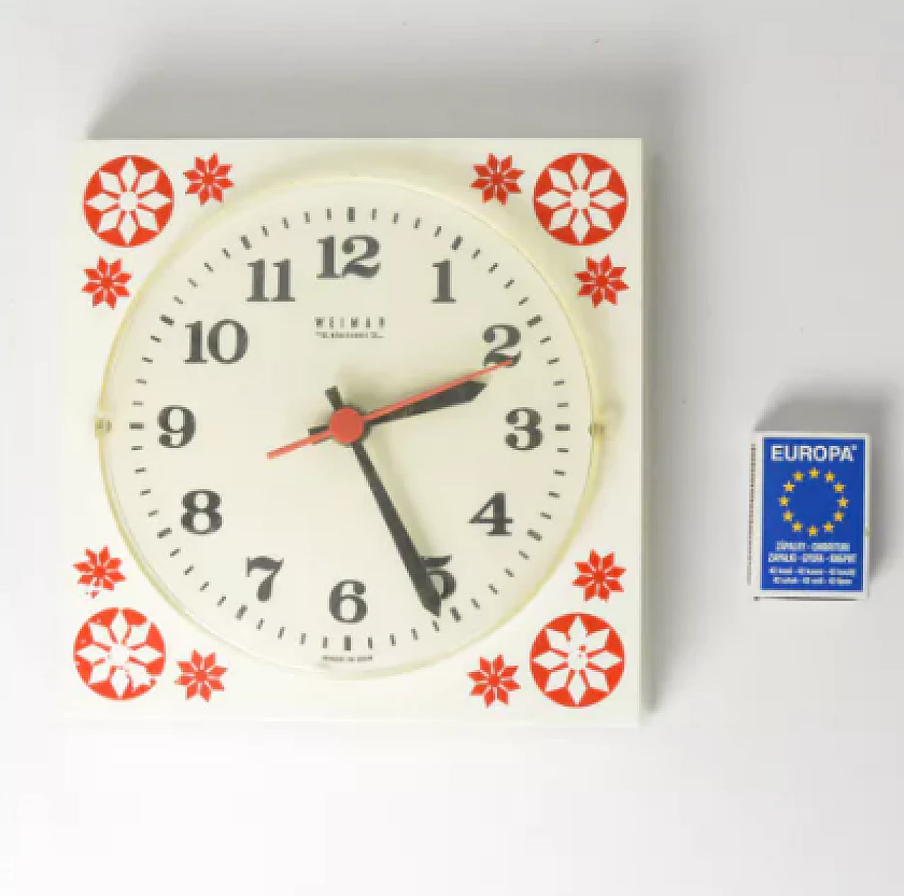 Plastic wall clock by Weimar, 1970s 4