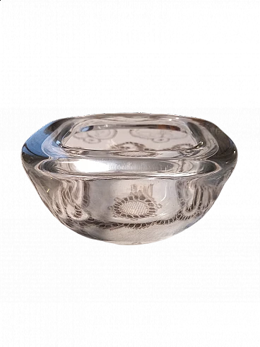 Murano glass bowl by Barbini, 1960s