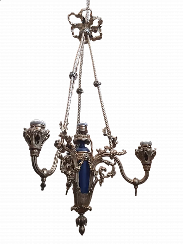 Louis XVI bronze chandelier, early 19th century