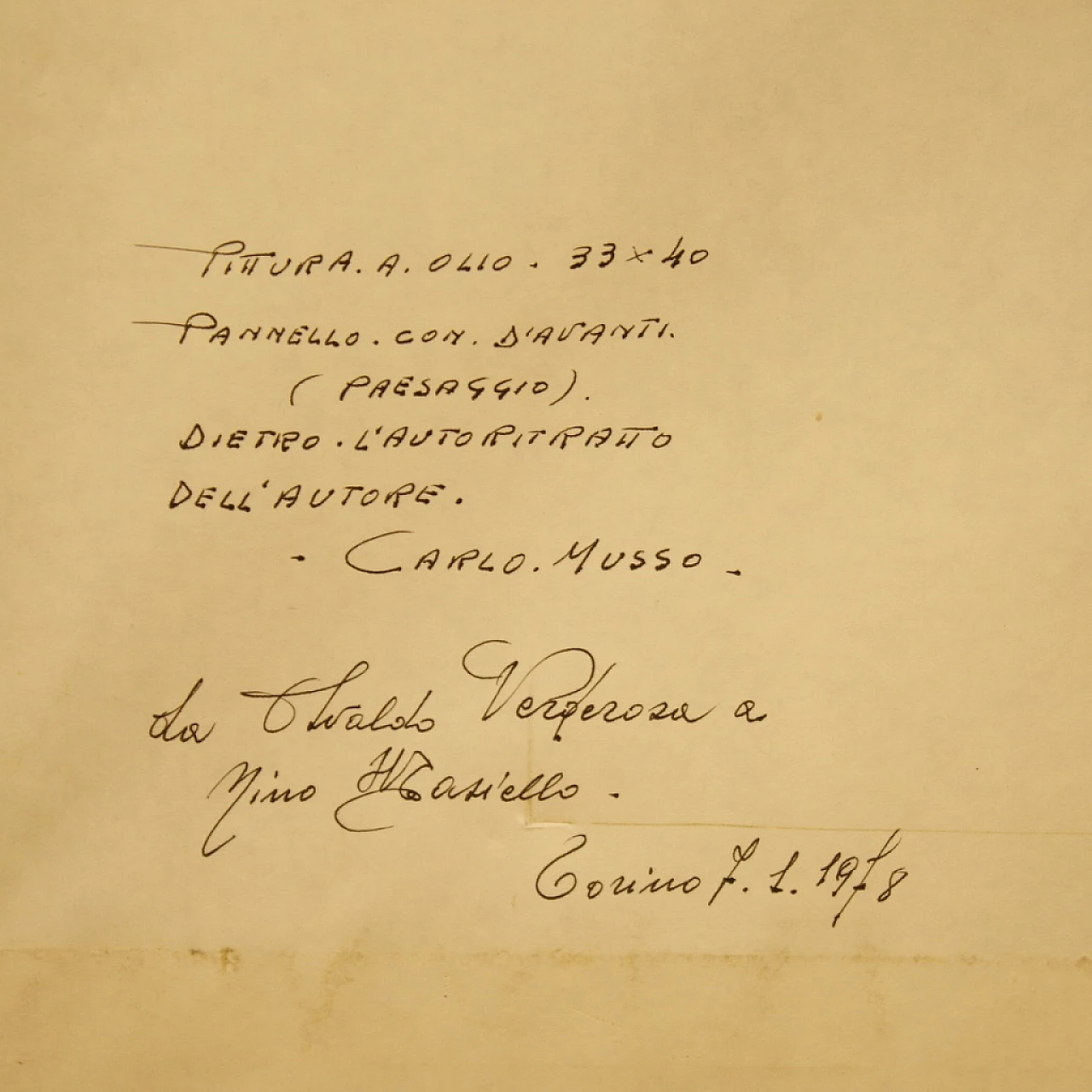 Carlo Musso, paesaggio con fiume, dipinto a olio su tavola 6