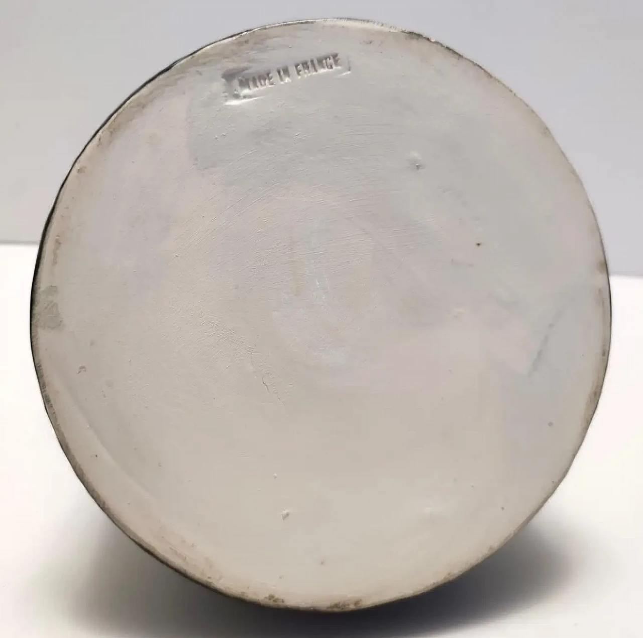 Brocca in ceramica bianca, nera e blu dipinta a mano nello stile di Picasso, anni '70 11