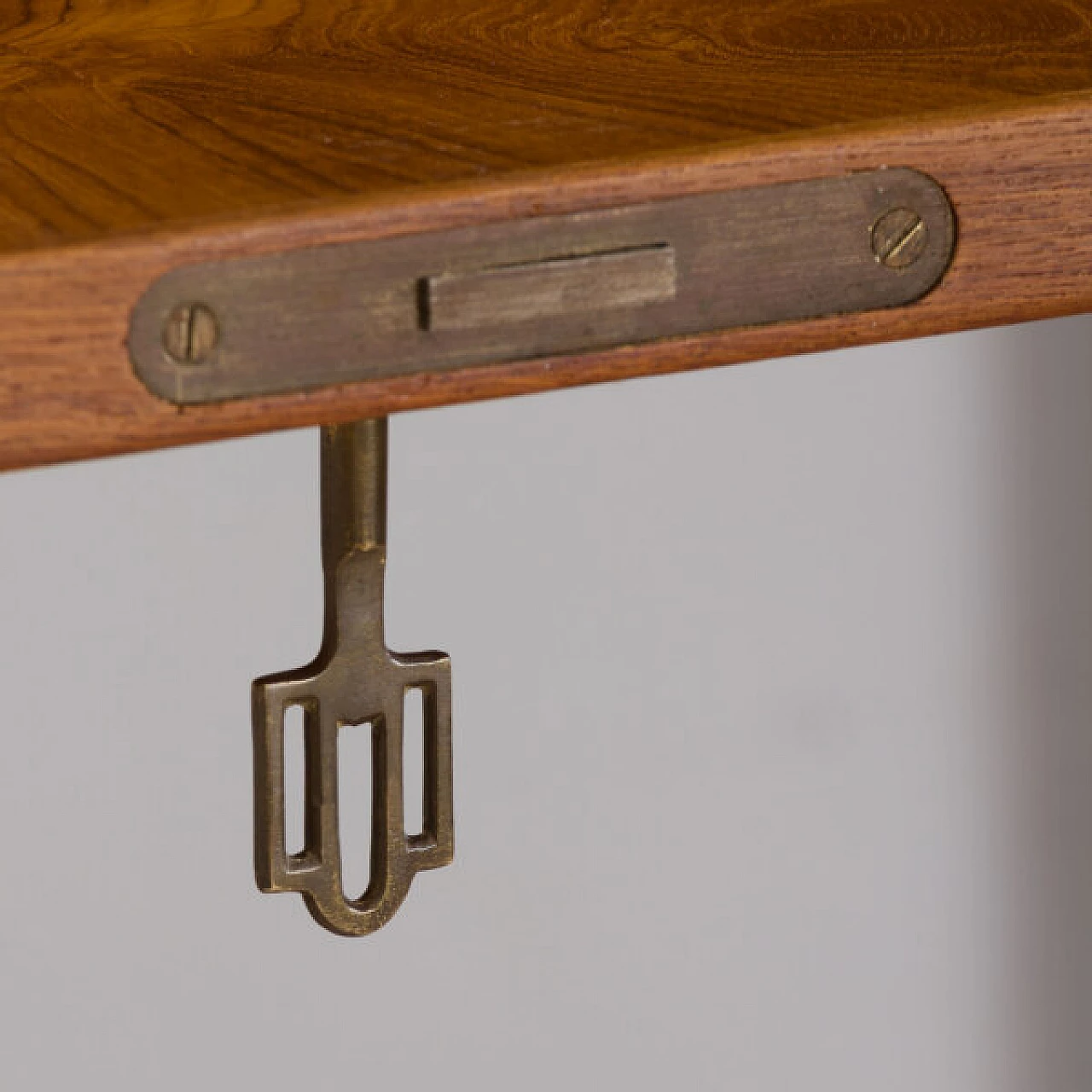 Modular teak bookcase with desk and cabinet by K. Kristiansen, 1960s 6