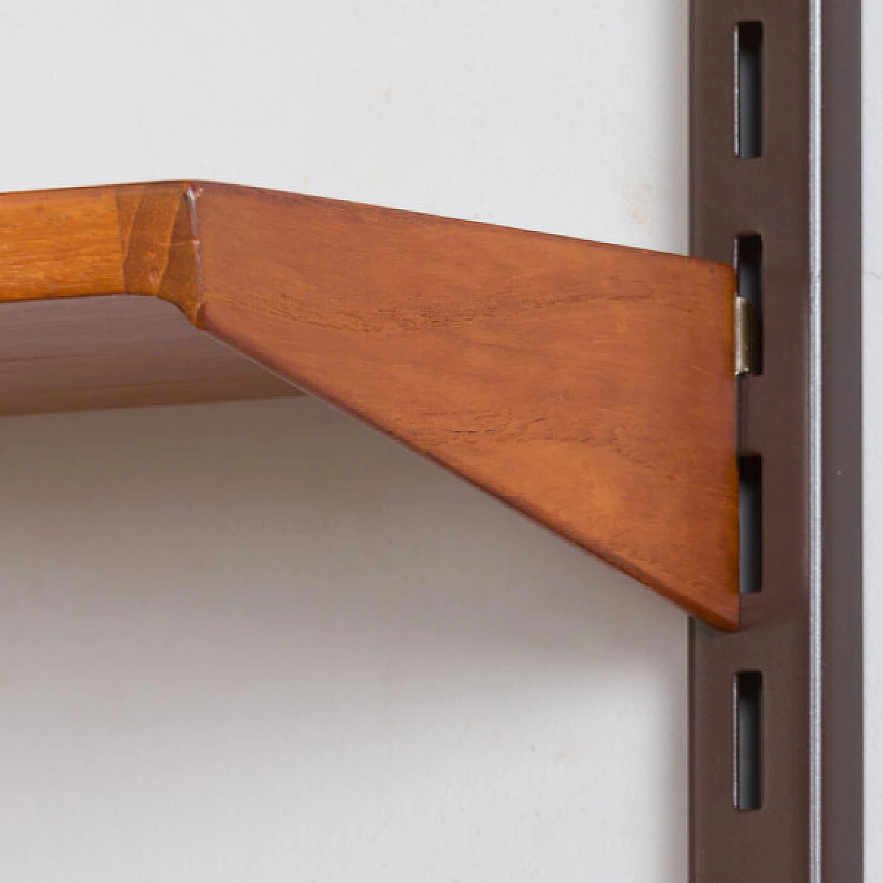 Modular teak bookcase with desk and cabinet by K. Kristiansen, 1960s 13