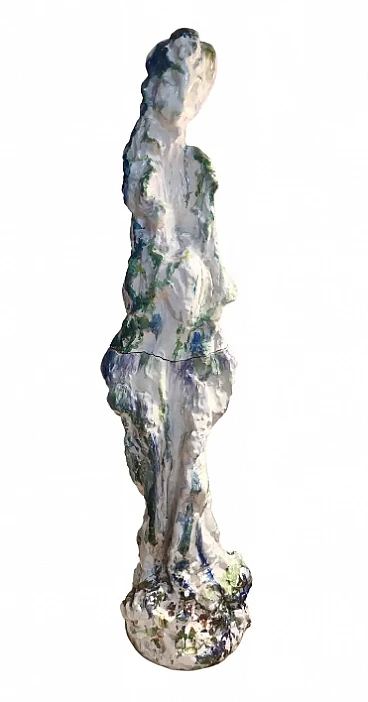 Ernest Treccani, abstract polished terracotta sculpture, 1970s