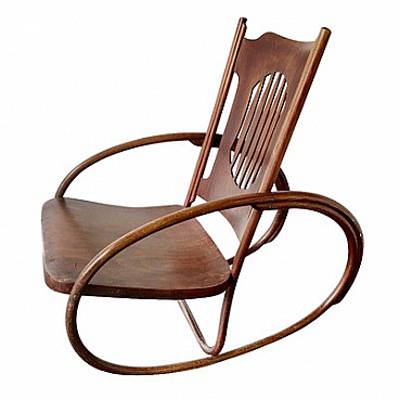 Wood child's rocking chair by Jacob & Josef Kohn, early 20th century