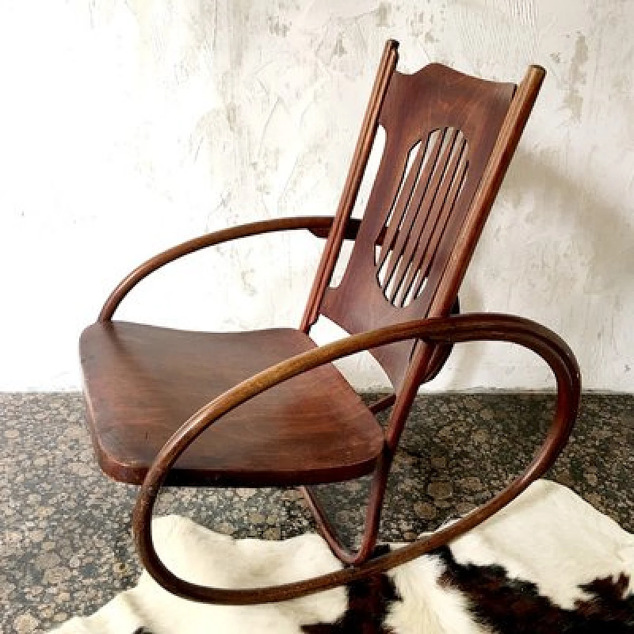 Wood child's rocking chair by Jacob & Josef Kohn, early 20th century 6