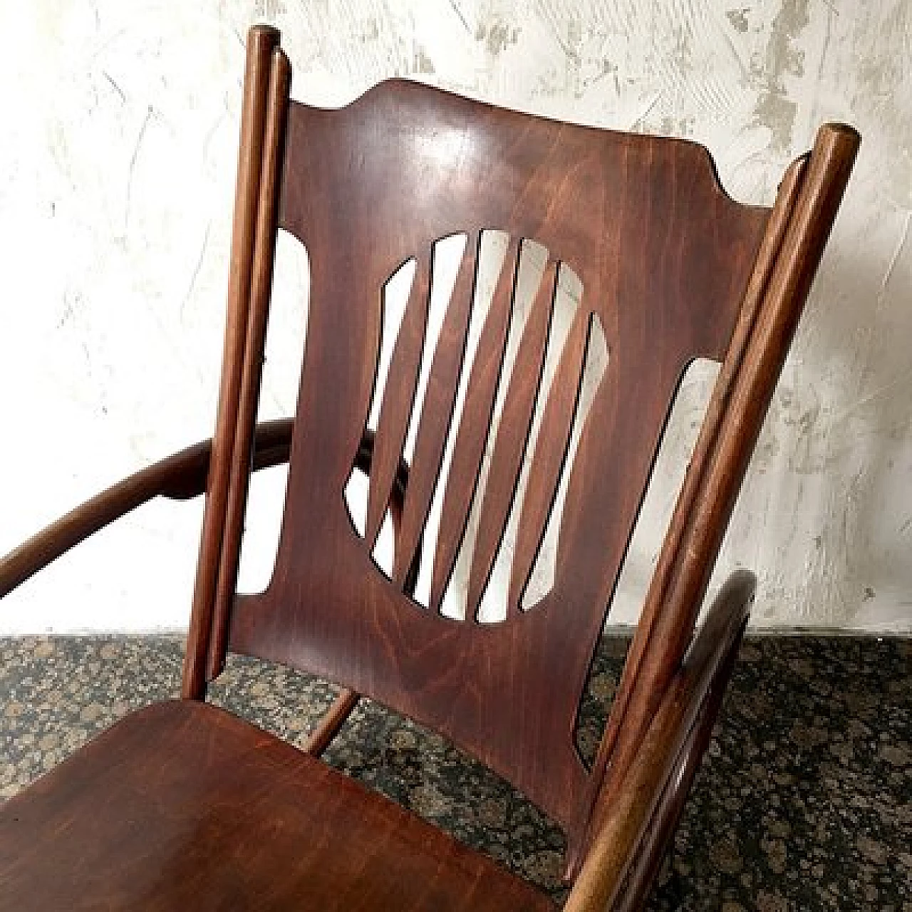 Wood child's rocking chair by Jacob & Josef Kohn, early 20th century 9