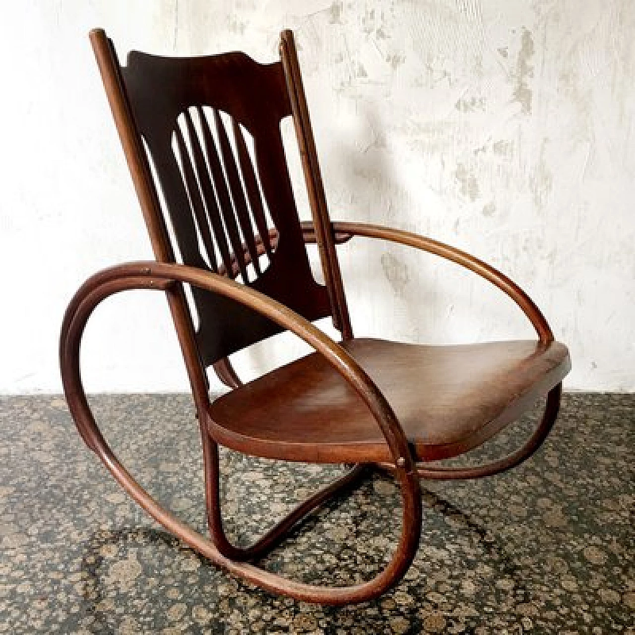 Wood child's rocking chair by Jacob & Josef Kohn, early 20th century 13