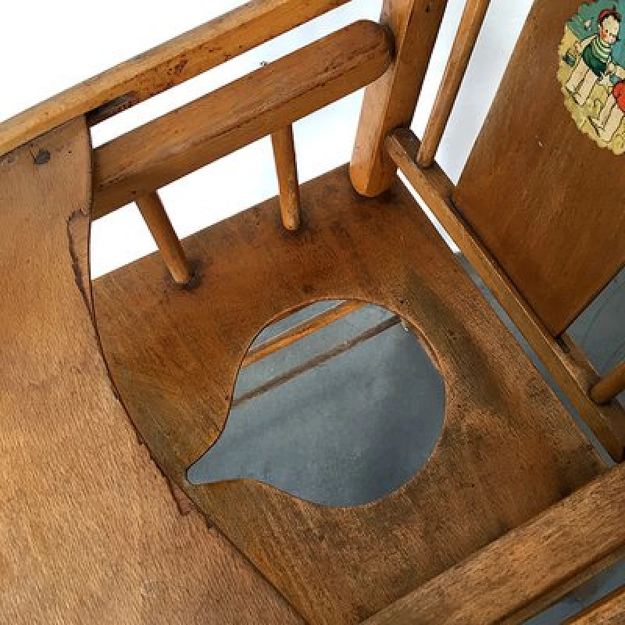 Seggiolone da bambino in legno, anni '60 8