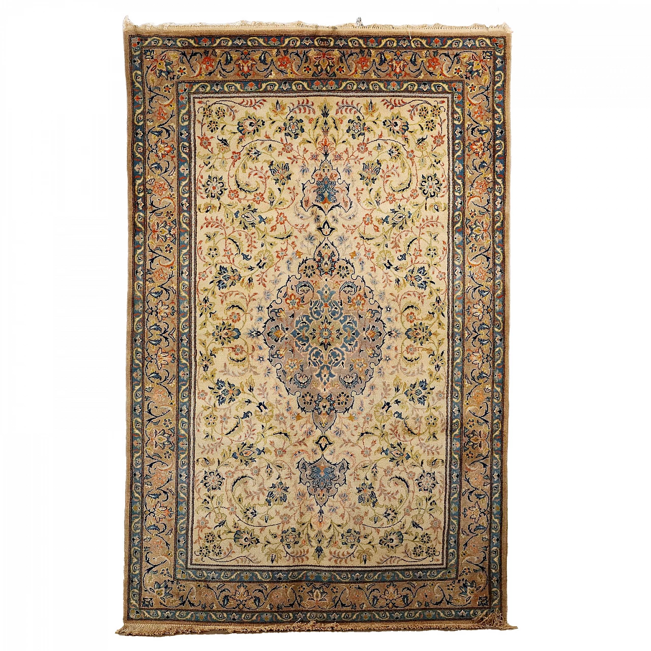 Iranian Keshan rug in cotton and wool 1