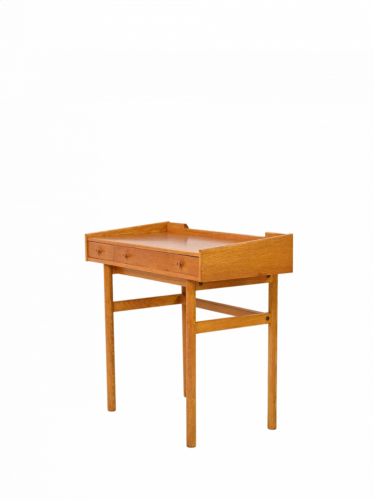Swedish oak desk with drawers, 1960s 9