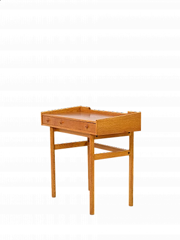 Swedish oak desk with drawers, 1960s