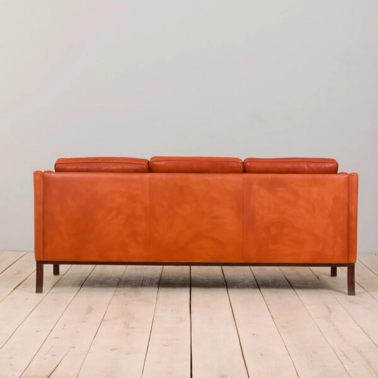 Brown aniline leather sofa by Mogens Hansen, 1970s | intOndo