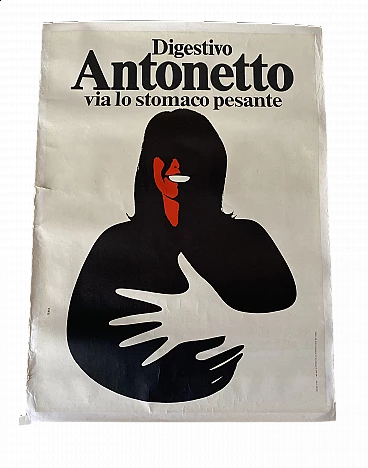 Manifesto pubblicitario Digestivo Antonetto, anni '70