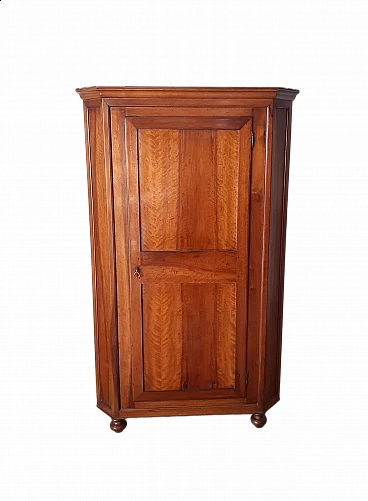 Louis Philippe solid walnut corner cabinet, late 19th century