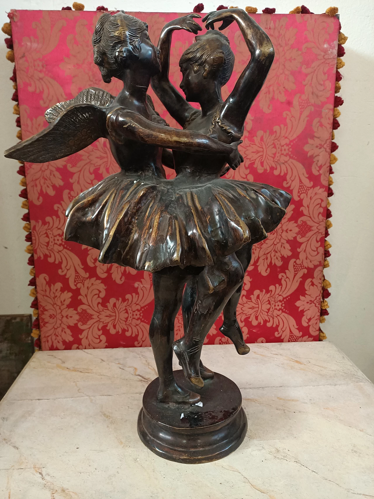 Scultura in bronzo di ballerine, inizio '900 2