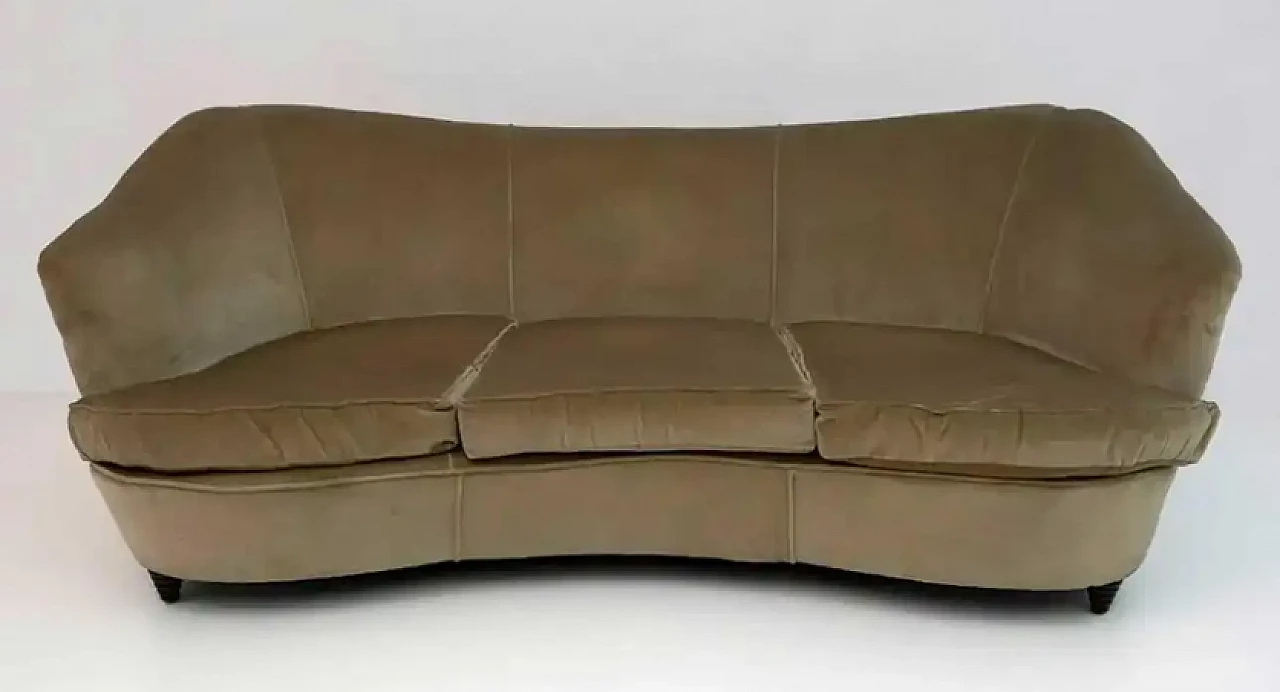 Beech and fabric sofa by Gio Ponti for Casa E Giardino, 1930s 2