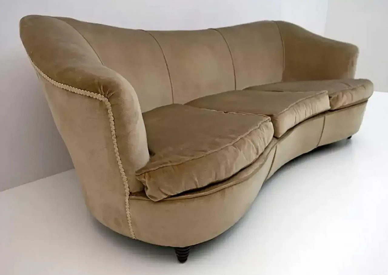 Beech and fabric sofa by Gio Ponti for Casa E Giardino, 1930s 4
