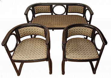 Pair of armchairs and sofa by Josef Hoffmann for Wittmann, early 20th century