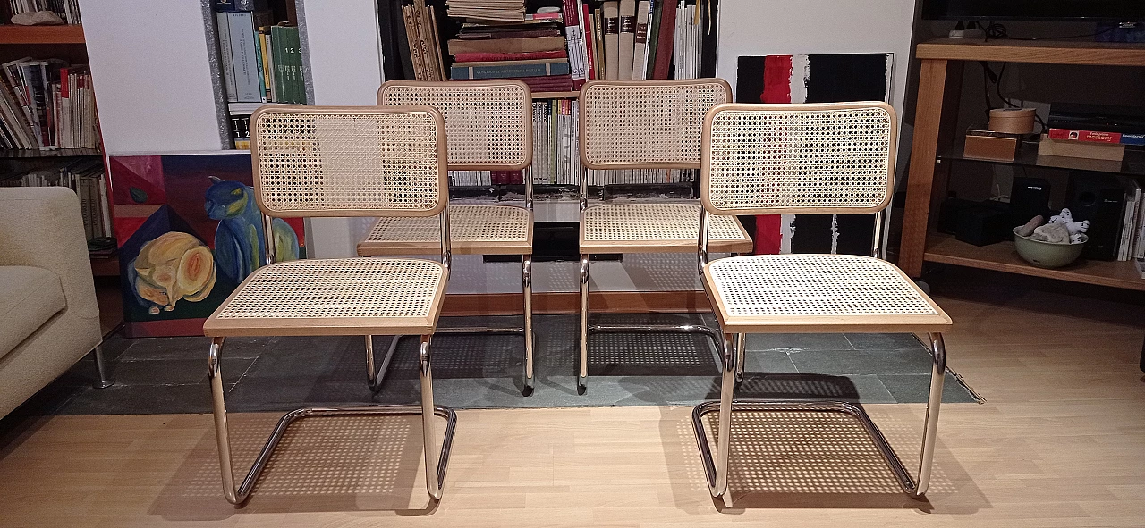 4 Cesca chairs by Marcel Breuer for MDF Italia, 1990s 224