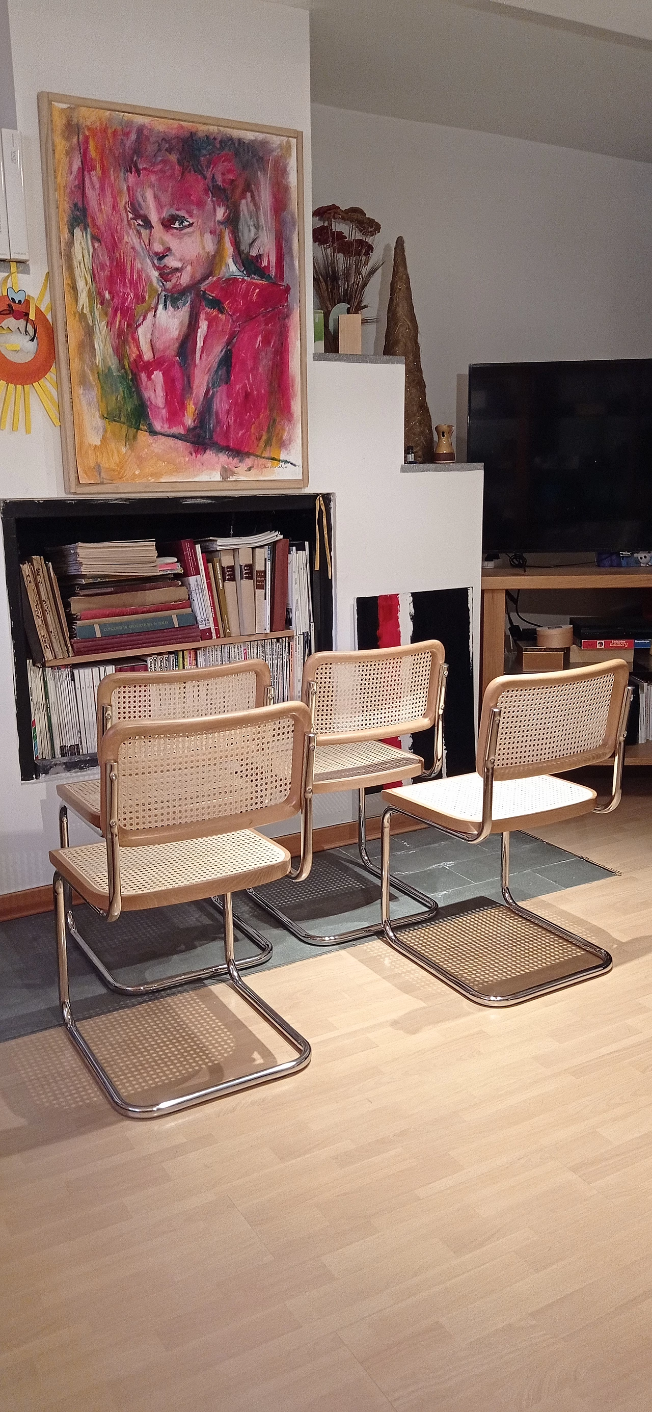 4 Sedie Cesca di Marcel Breuer per MDF Italia, anni '90 369