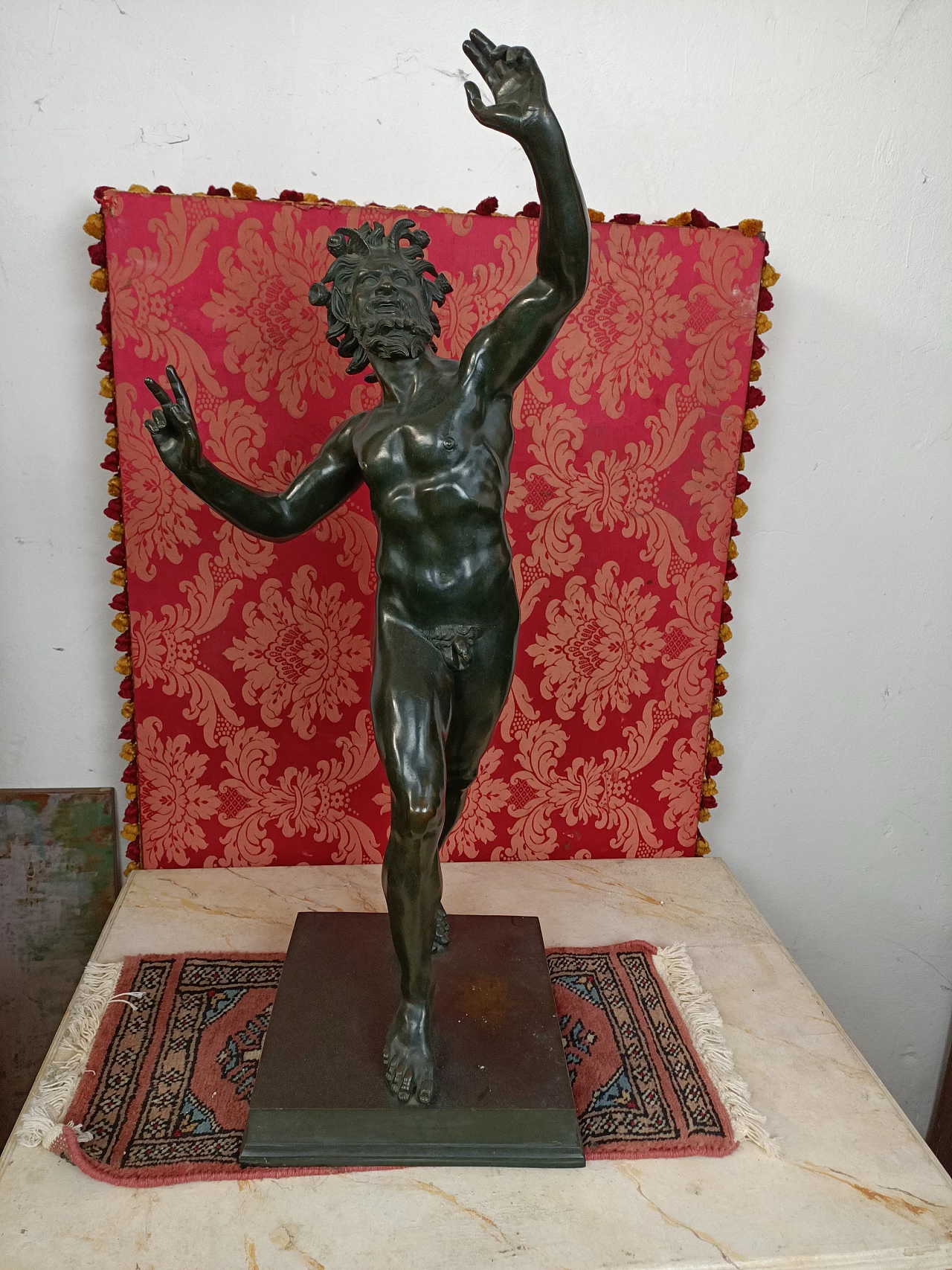 Scultura di satiro in bronzo, seconda metà dell'800 3