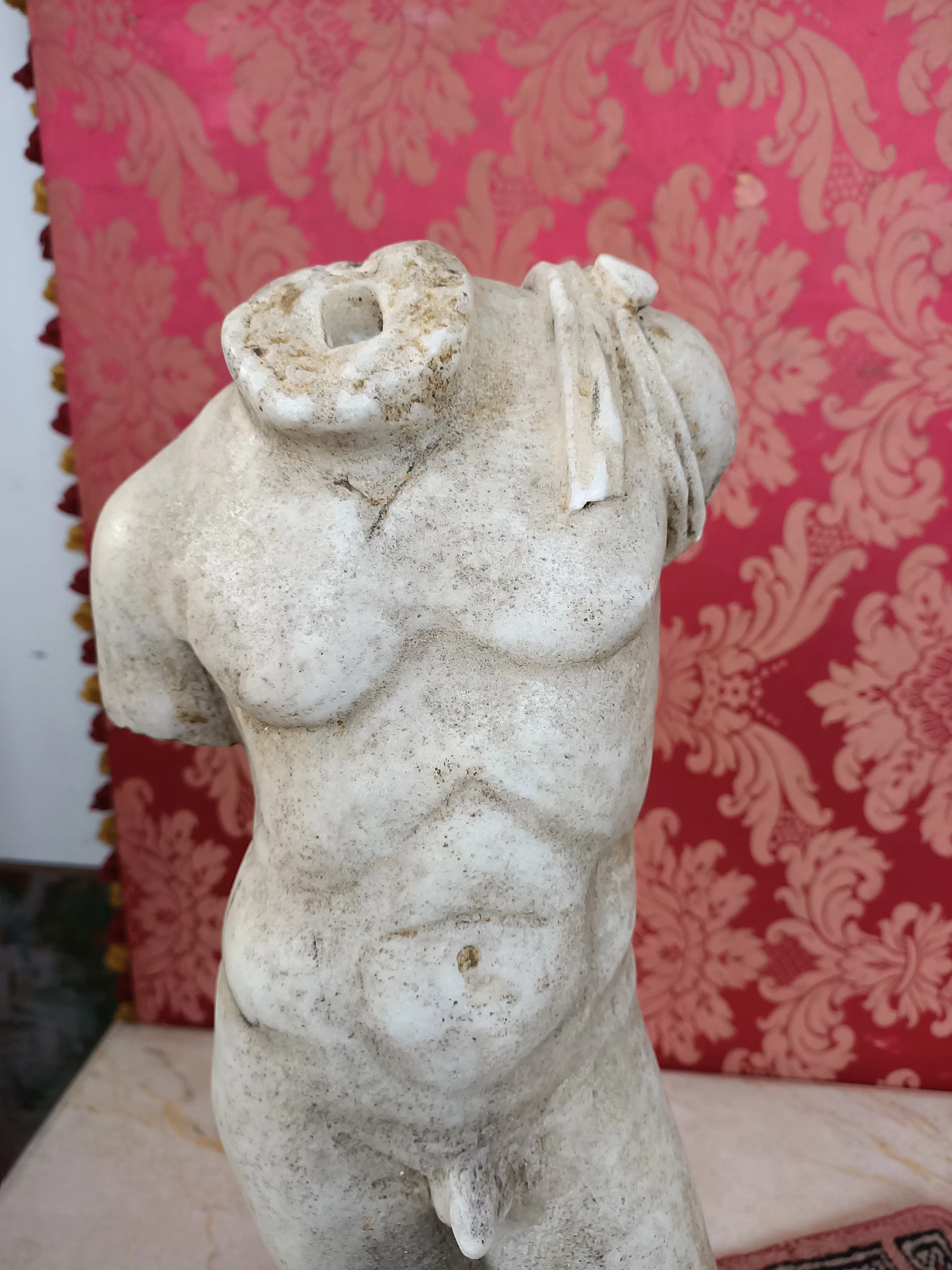 Thassos white marble male bust, 19th century 1