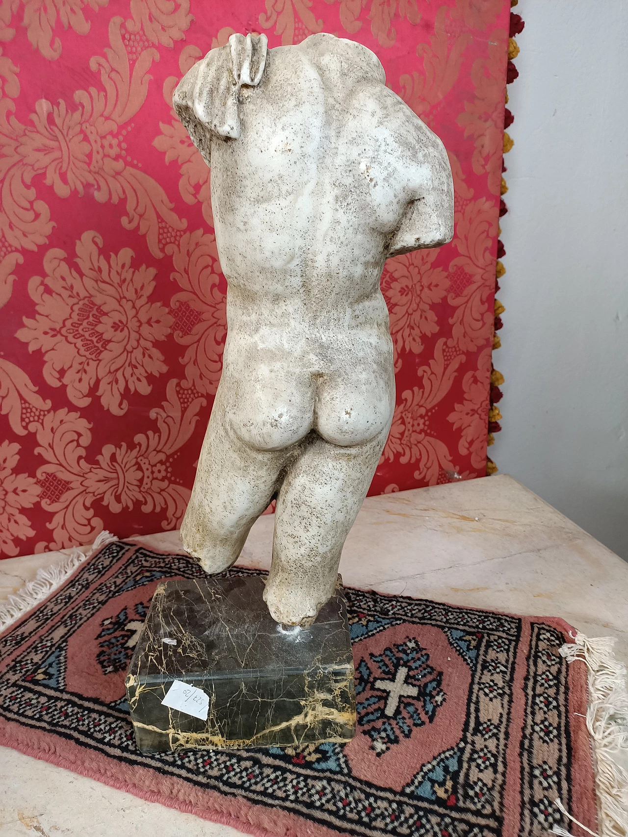 Thassos white marble male bust, 19th century 2