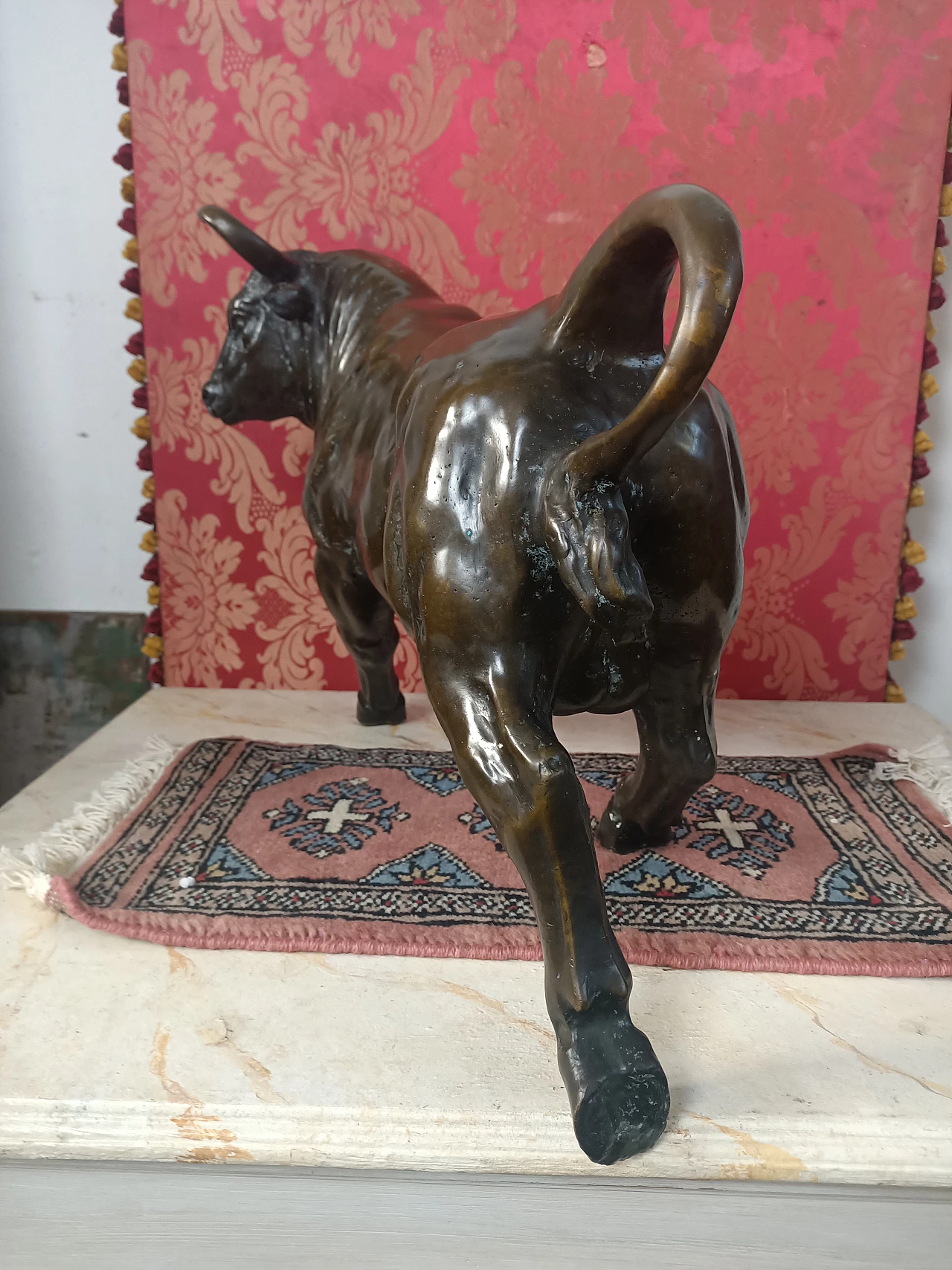 Bronze bull sculpture, late 19th century 3