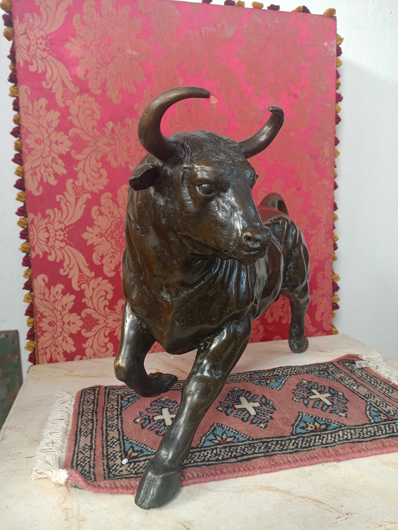 Bronze bull sculpture, late 19th century 4