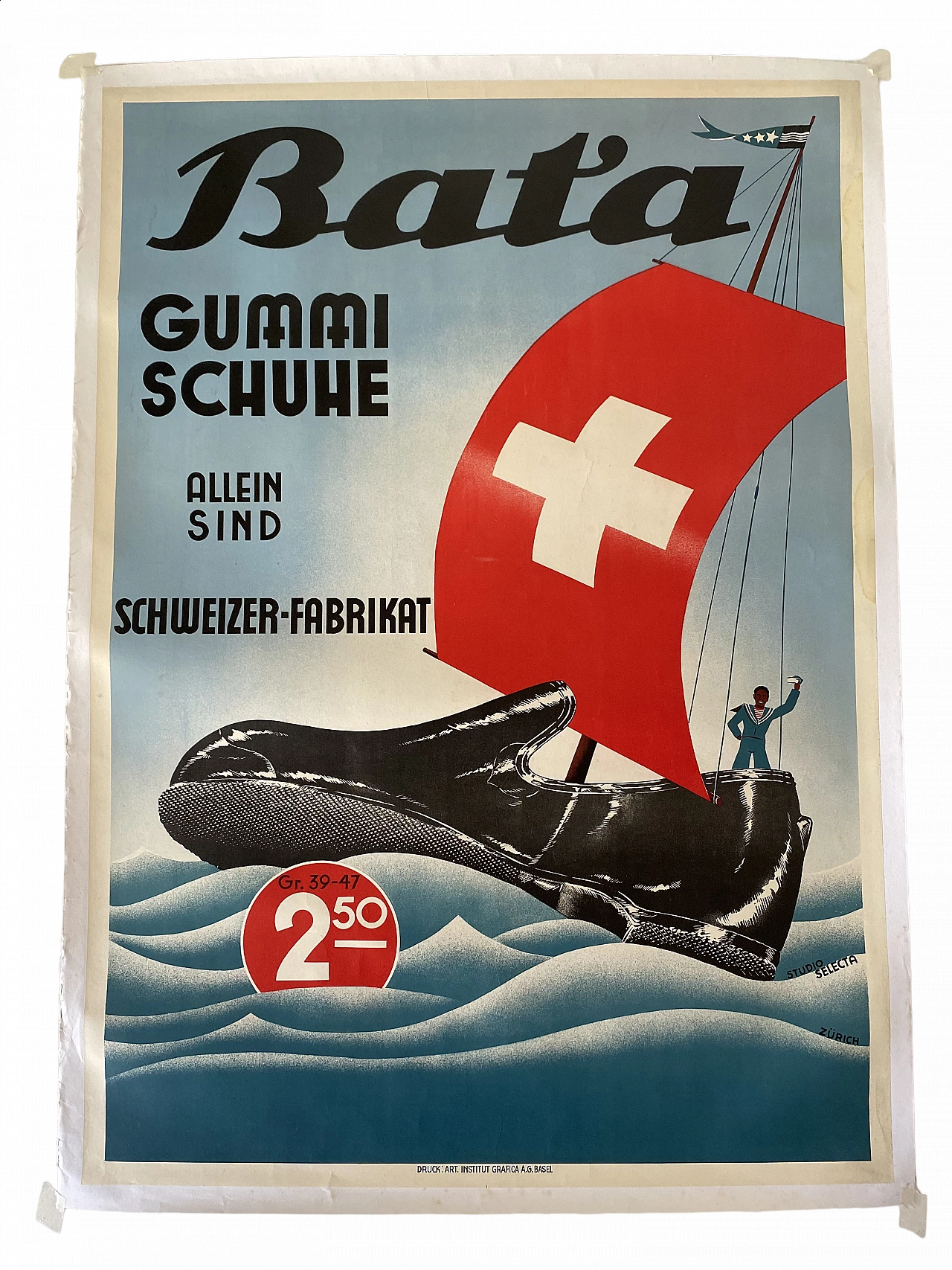 Manifesto pubblicitario svizzero di Bata, anni '30 6