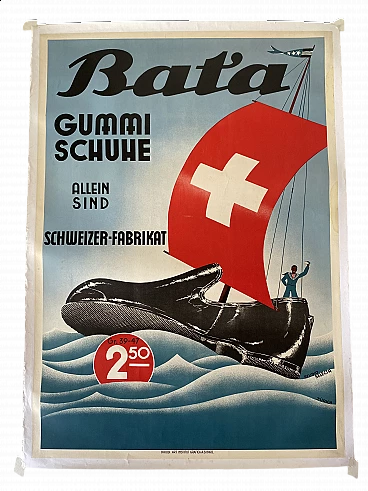 Manifesto pubblicitario svizzero di Bata, anni '30
