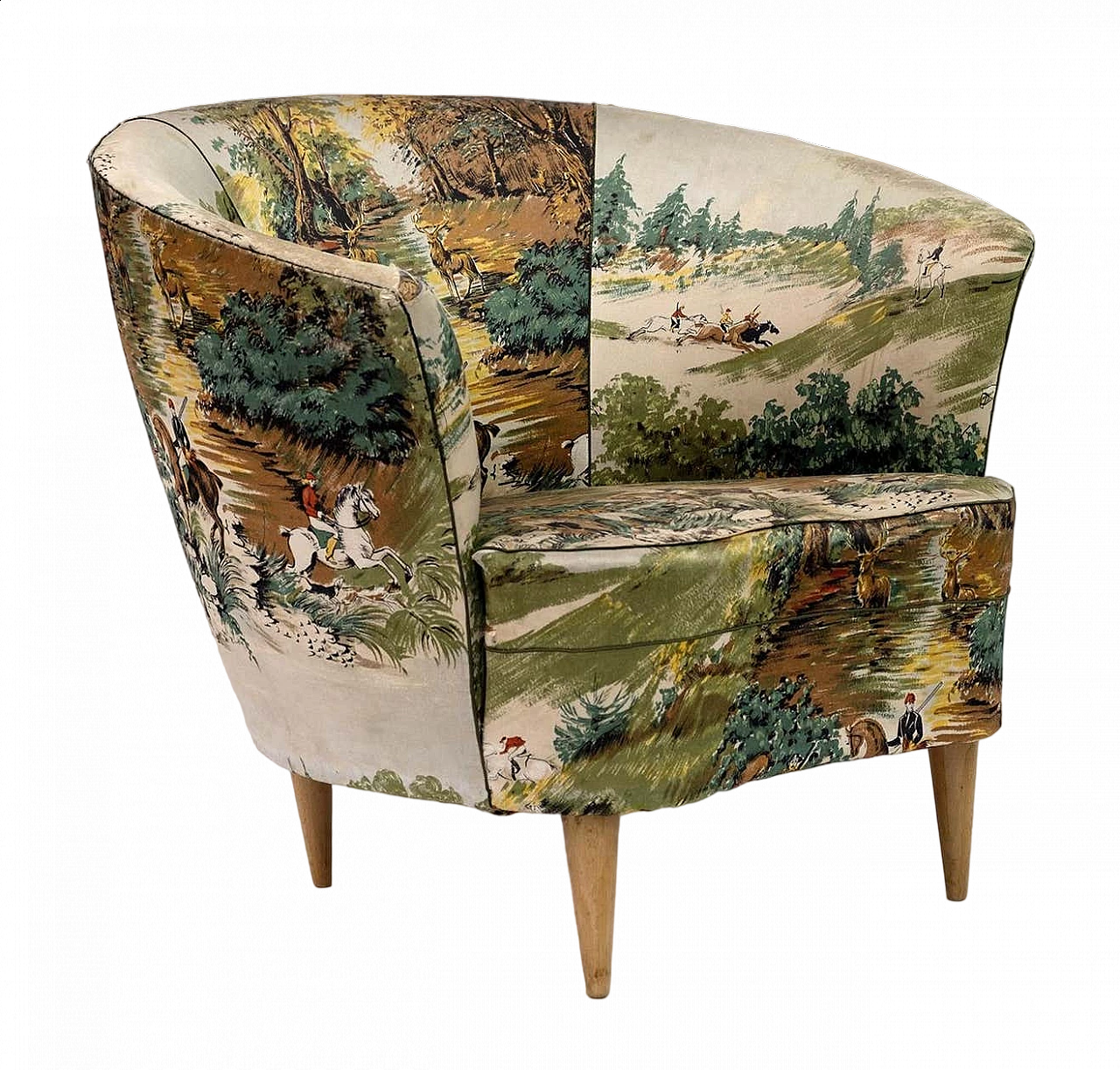 Pair of armchairs in the style of Gio Ponti for Casa e Giardino, 1950s 12