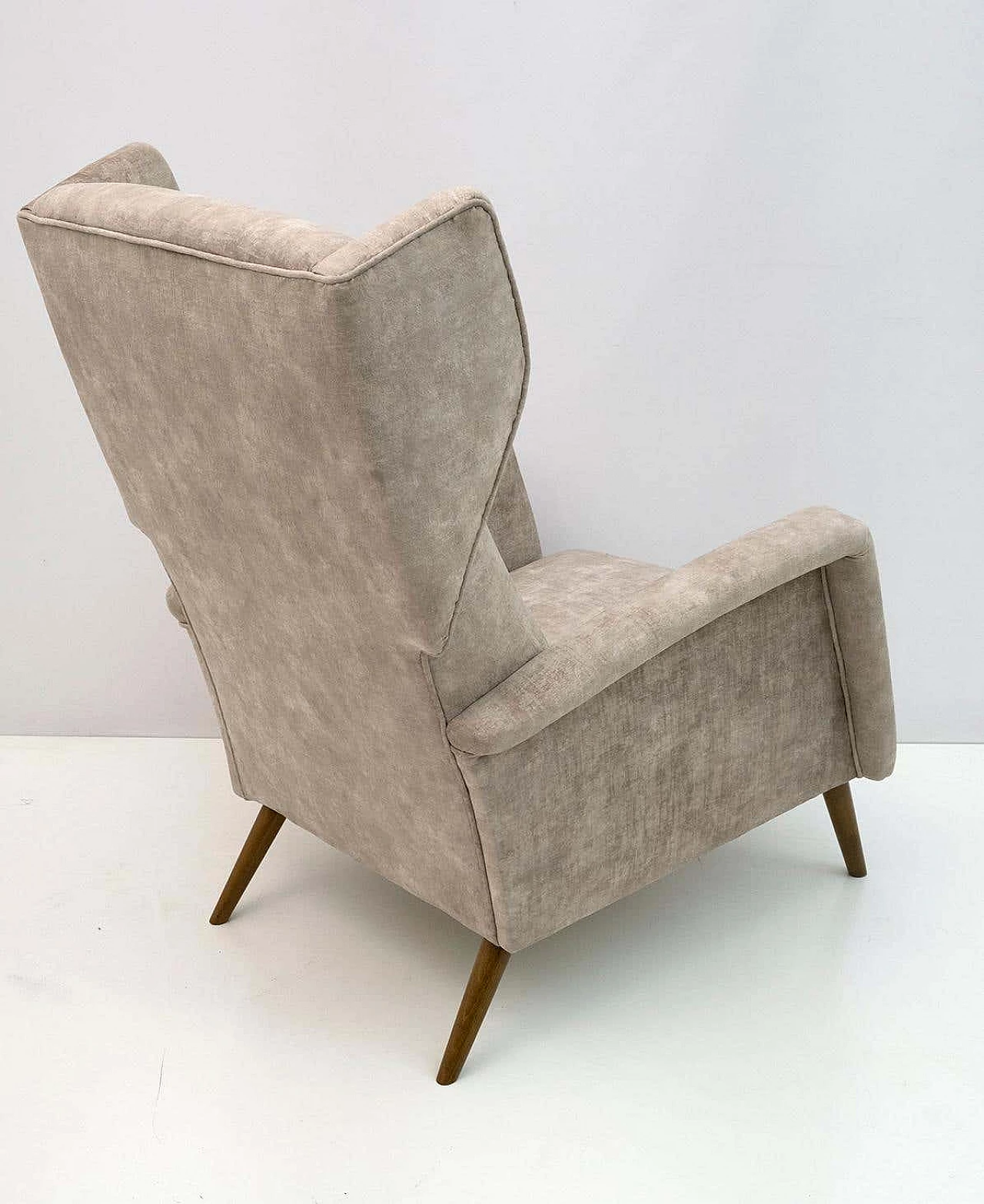 Velvet Alata armchair by Gio Ponti for Cassina, 1950s 3
