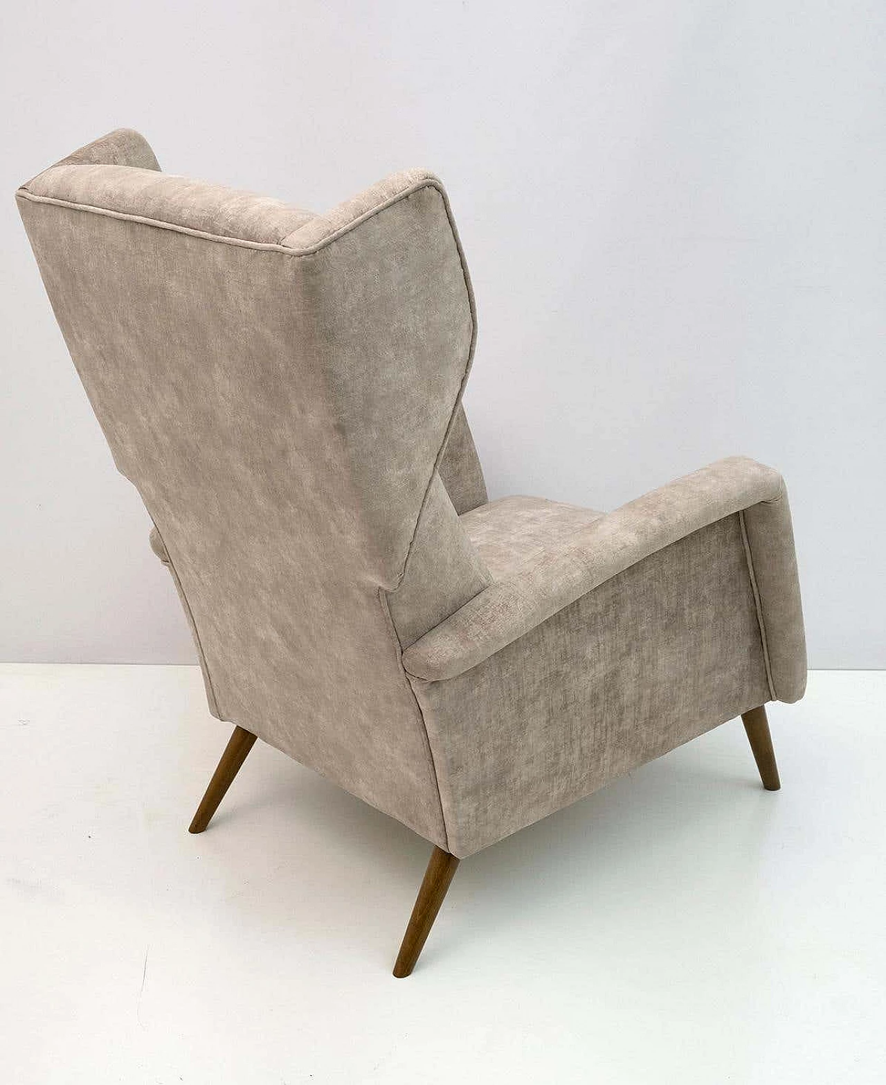 Poltrona Alata in velluto di Gio Ponti per Cassina, anni '50 3