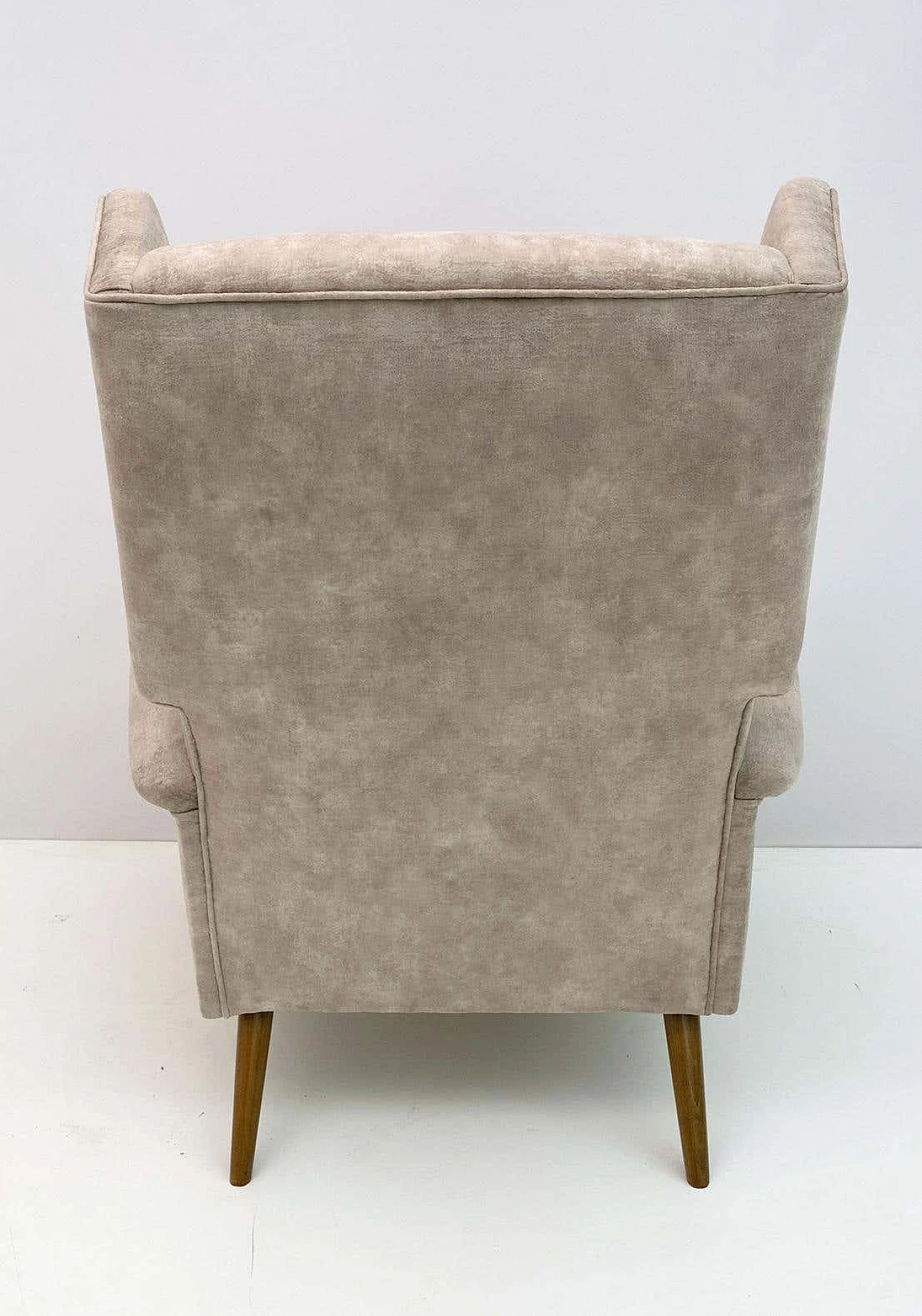 Velvet Alata armchair by Gio Ponti for Cassina, 1950s 4