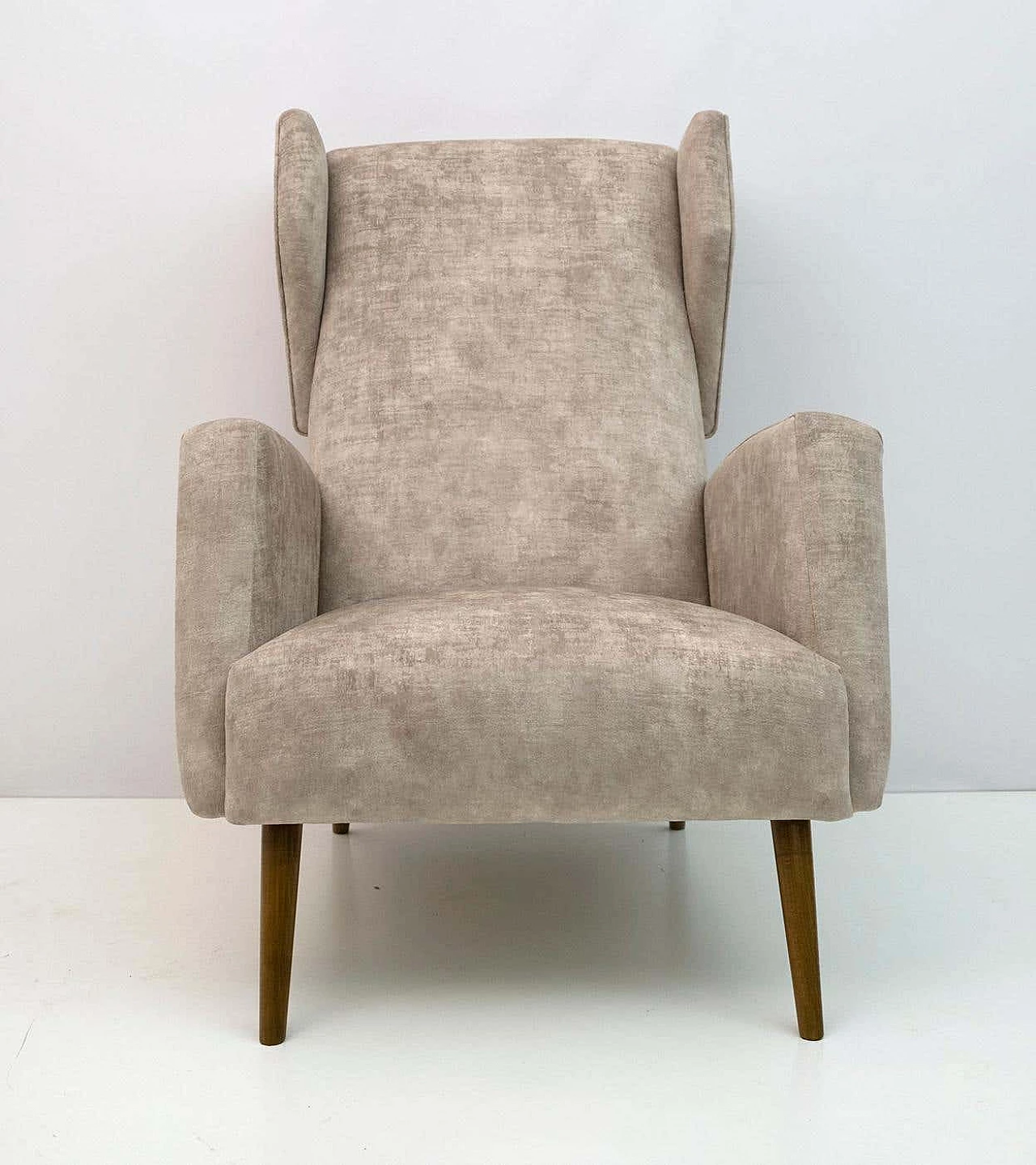 Velvet Alata armchair by Gio Ponti for Cassina, 1950s 8